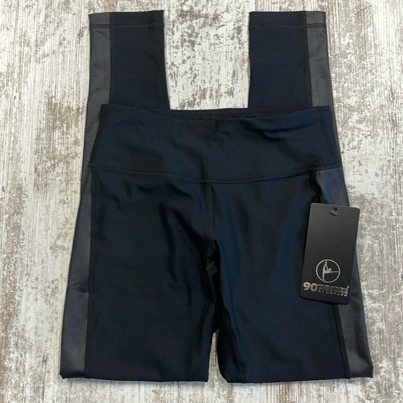90 Degree by Reflex Black/Alpine Slate/Winter Cloud Athletic Leggings - Picture 1 of 9